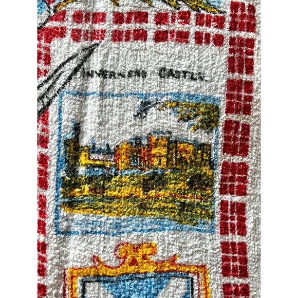 Vintage Scottish Souvenir Tea Towel With Lion Rampant Design & Bonnie Scotland - Picture 8 of 12